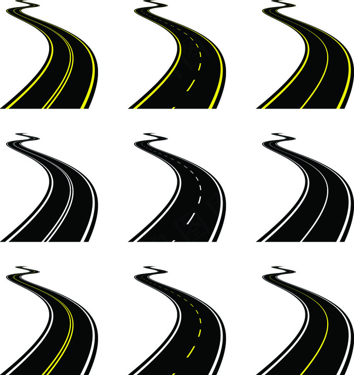 高架桥高速公路矢量素材
