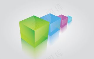 矢量透明正方体图片