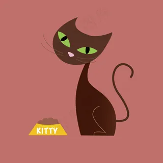 印花矢量图 动物图案 猫 猫食 英文 免费素材 印花矢量图 动物图案 猫 猫食 英文 免费素材