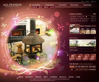 紫色网站模版整站PSD源文件PP-...