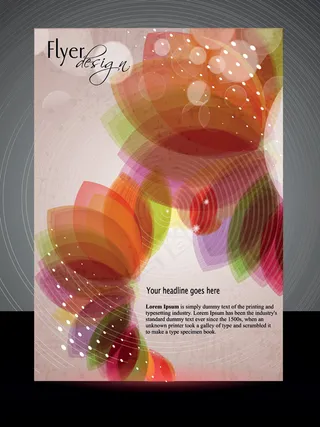 绚丽画册封面背景矢量素材