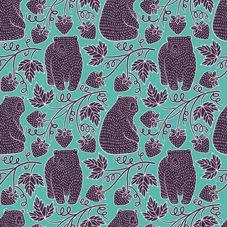 卡通可爱北欧童话梦幻儿童动物无缝平铺背景头像印刷矢量图片素材