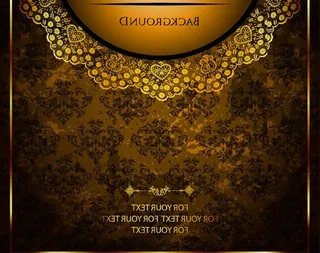 金黄色欧式花纹图片