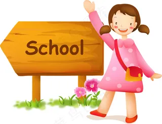 卡通可爱女孩PSD素材