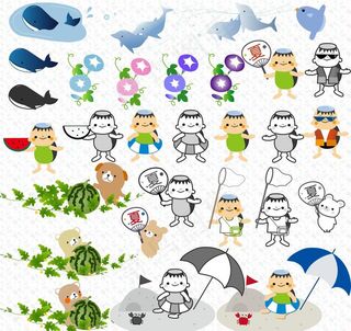 卡通可爱夏天素材图片