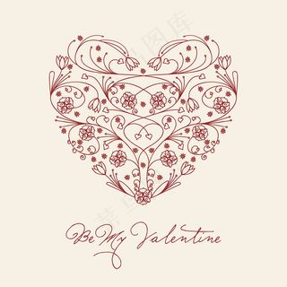 情人节花纹