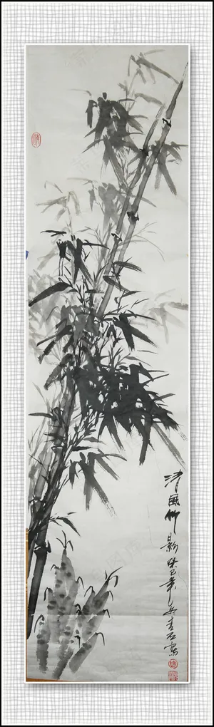 青石国画竹子图片 青石国画竹子图片