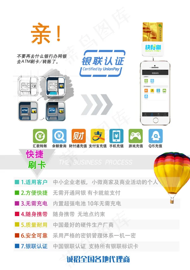POS机宣传页psd模版下载