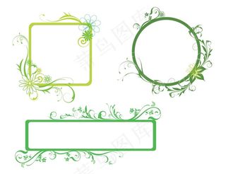 新鲜的绿色边框