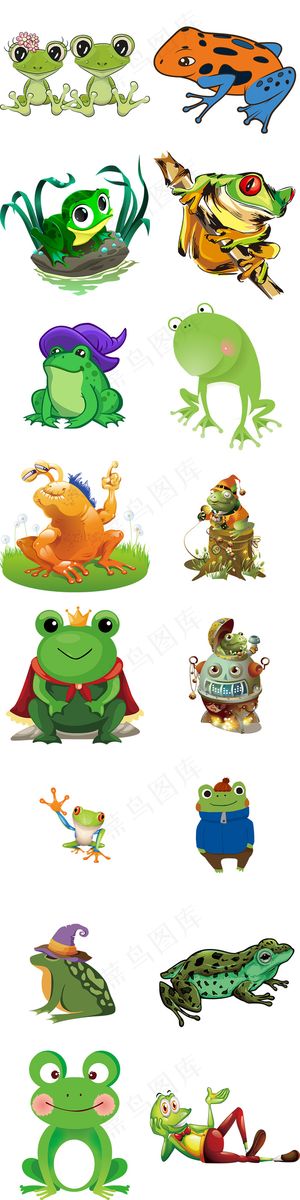 卡通手绘青蛙蟾蜍png海报素材