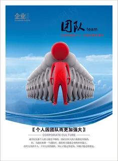 团队企业文化海报 团队企业文化海报