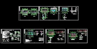 砖混结构二层办公楼建筑施工图附带结...