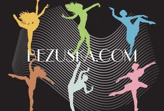 彩色动态舞蹈人物剪影矢量素材