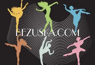 彩色动态舞蹈人物剪影矢量素材