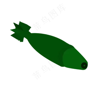 建军节绿色简洁导弹剪影