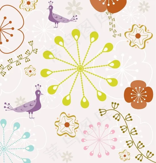 可爱的儿童艺术插画矢量素材eps,ai矢量模版下载