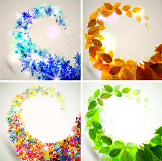 绚丽动感图案背景矢量素材