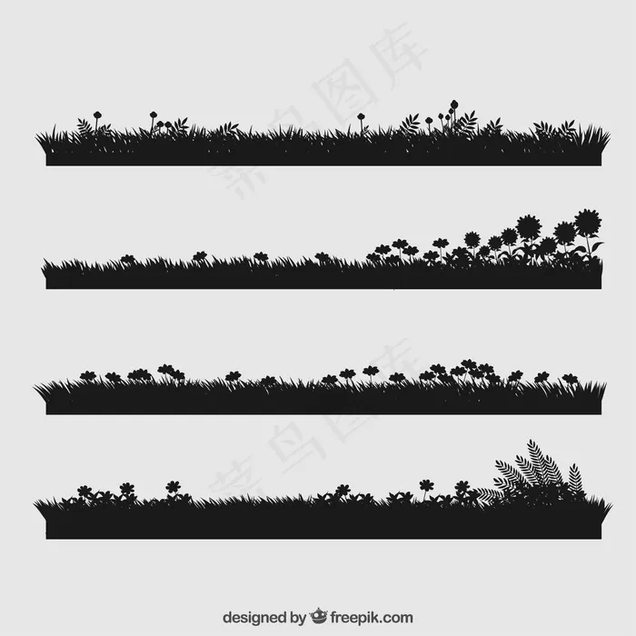 花卉草ai矢量模版下载