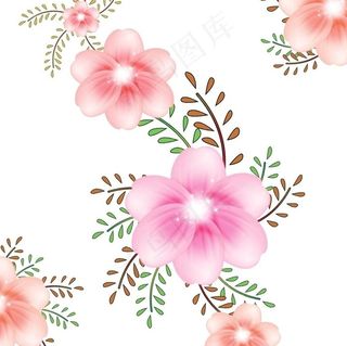 粉色花移门图案