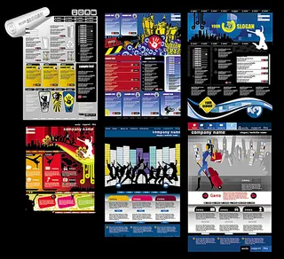 网站模板矢量素材