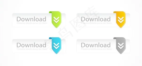 矢量下载按钮设置eps,ai矢量模版下载