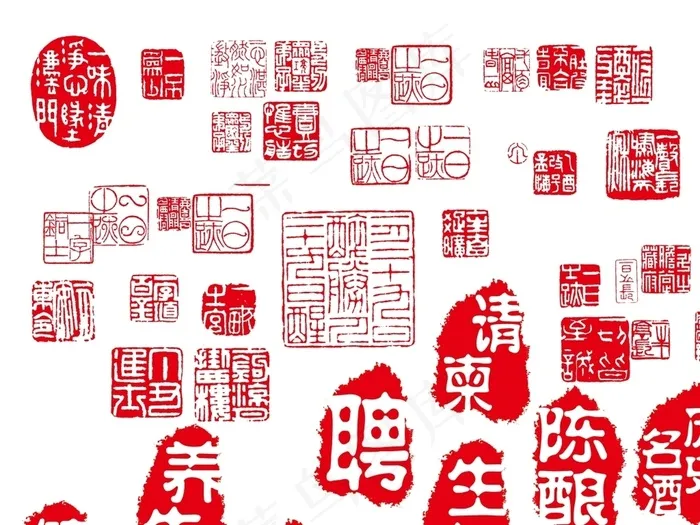 中国风印章图章大全图章章印章戳印戳...psd模版下载