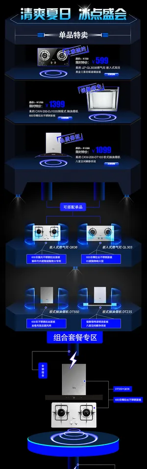 家居厨房电器促销PSD海报