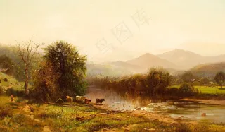 欧式风景油画装饰画