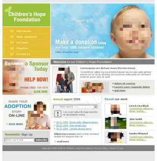 儿童基金网页psd模板