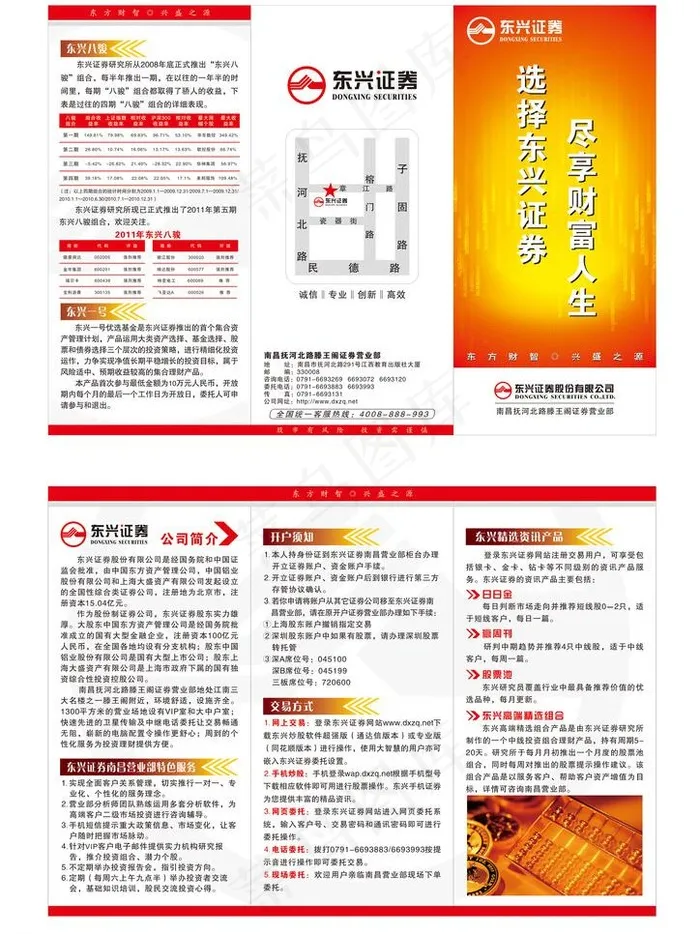 欧特斯三折页图片cdr矢量模版下载