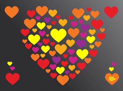 情人节心形状图标模板矢量