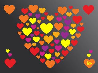 情人节心形状图标模板矢量