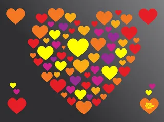 情人节心形状图标模板矢量