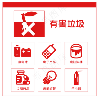 有害垃圾图标,免抠元素