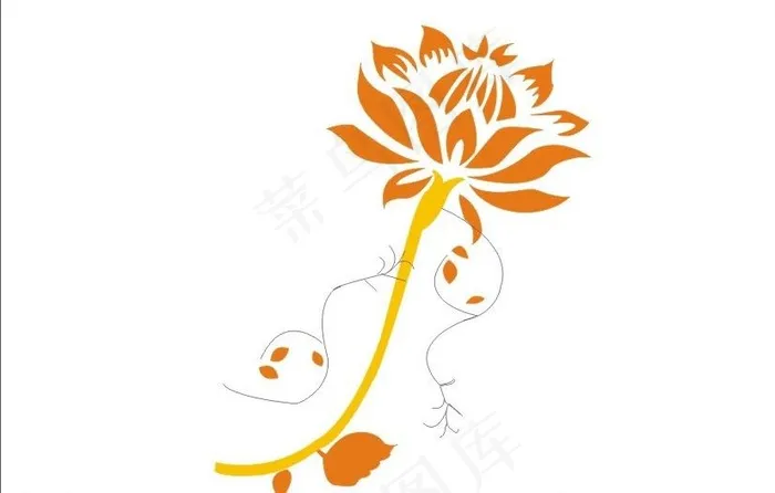 黄色的花图片cdr矢量模版下载