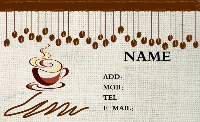 咖啡厅名片