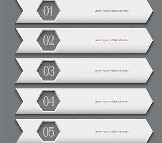 网页数字标签矢量素材二