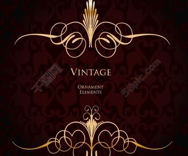 欧式花纹背景图片