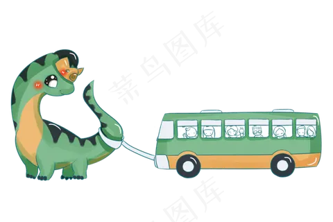 春运绿色卡通恐龙帮你回家psd春运绿色卡通恐龙帮你回家psd