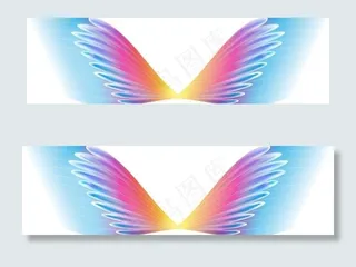 七彩飞翔翅膀图片