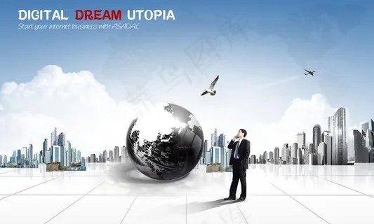 商务人士奋斗图片