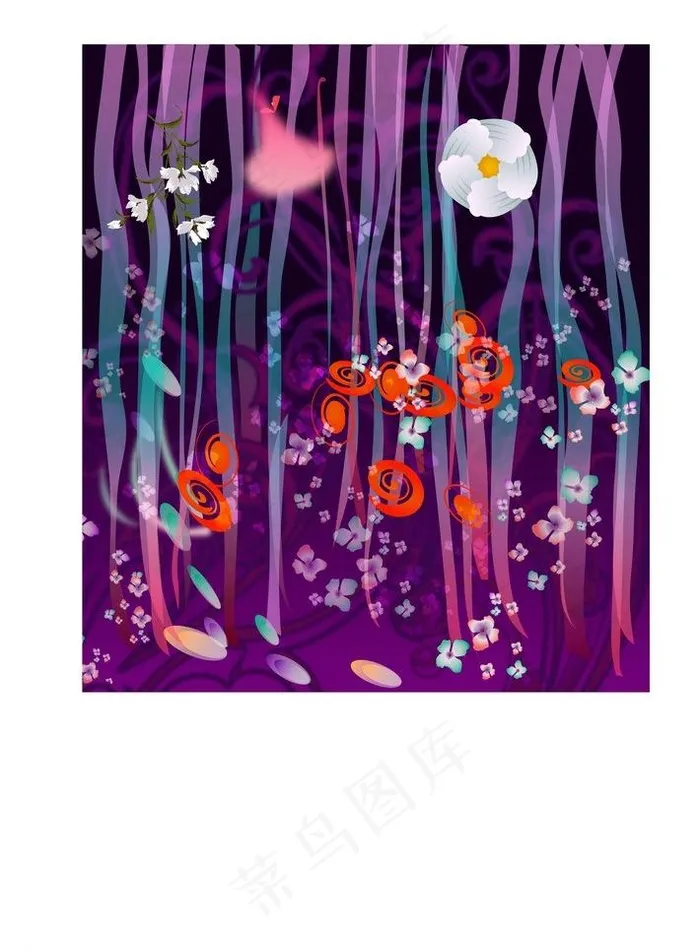 紫色背景图片ai矢量模版下载