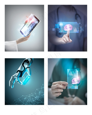 科技未来医学海报背景元素