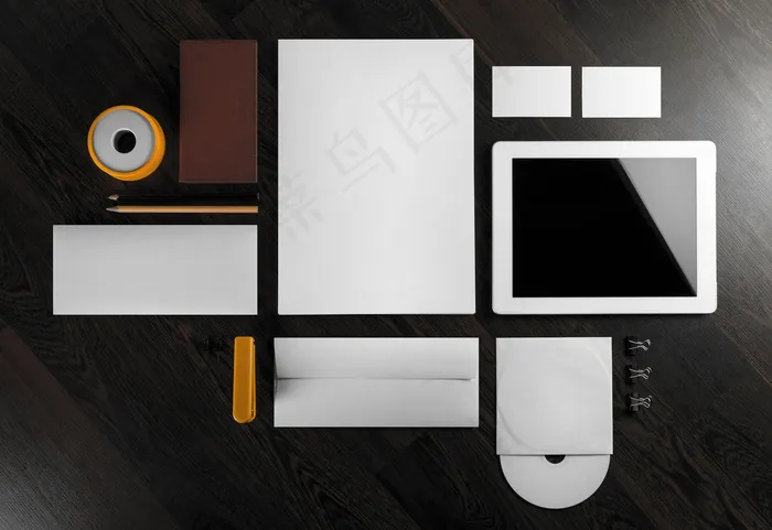 平板电脑与空白VI摄影