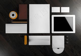 平板电脑与空白VI摄影