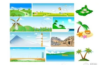 卡通矢量风景之四