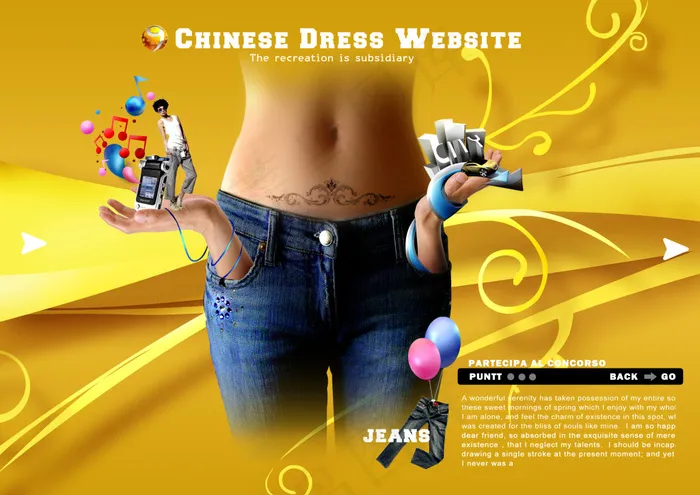 服饰网站psd模版下载