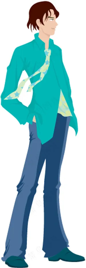 矢量帅气男子素材