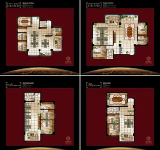 房地产户型图家具分层图片