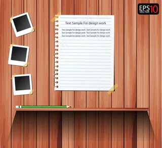 室内木板装饰墙壁矢量素材